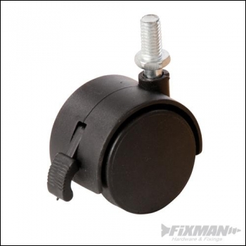 FIXMAN Bolt Twin Wheel Swivel Castor with Brake