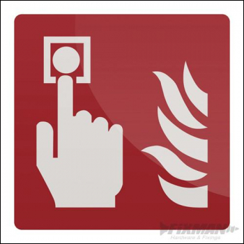Fixman Fire Alarm Call Point Symbol Sign - 150 x 150mm Rigid - Box of 5 - Code 417311