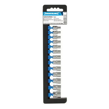 Silverline Socket Set 1/4 inch  Drive 6pt Metric 13pce - 4 - 14mm - Code 427553