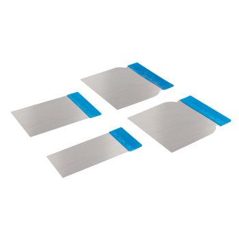 Silverline Stainless Steel Body Filler Application Set 4pce - 50, 80, 100 & 120mm - Code 427734