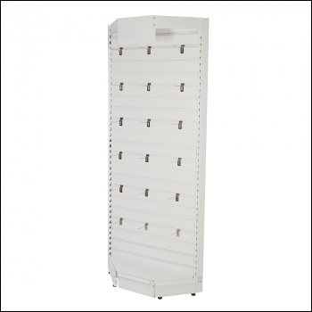 Silverline Slatwall Toolbars & Gondola Systems - Slatwall Corner Rack 1000 x 400 x 2200mm - Code 428508