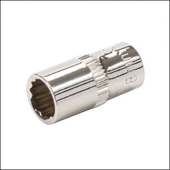 Silverline Socket 1/4 inch  Drive 12pt Metric - 8mm - Code 430820