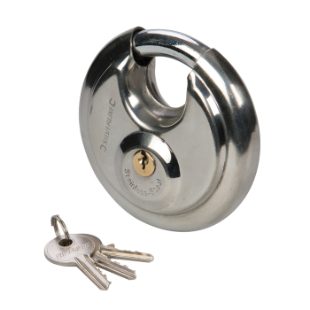Silverline Stainless Steel Disc Padlock - 90mm - Code 436750