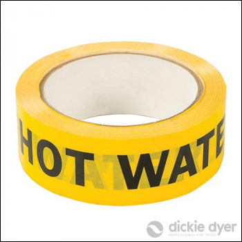 Dickie Dyer HOT WATER Identification Tape - 38mm x 33m - Code 439356
