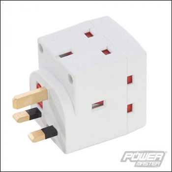 PowerMaster 3-Gang Socket Adaptor 230V - 13A 230V - Code 439477
