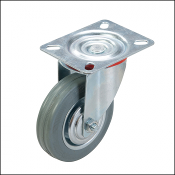 Fixman Swivel Rubber Castor - 100mm 70kg - Code 443003