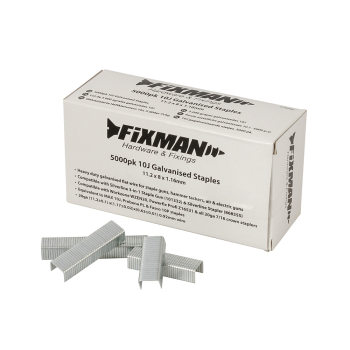 Fixman 10J Galvanised Staples 5000pk