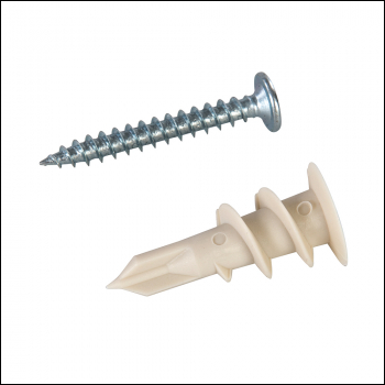 Fixman Self-Drill Fixings 100pk - Nylon 12 x 32mm - Code 475004
