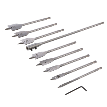 Silverline Flat Bit & Extension Arm Set 10pce - 6 - 32mm - Code 481937