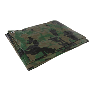 Silverline Camouflage Tarpaulin - Cut 2.4 x 3m / Actual 2.3 x 2.85m - Code 488443