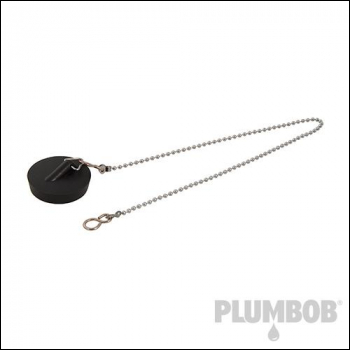 Plumbob PVC Basin Plug & Chain - 1-3/4 inch  - Code 489221