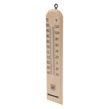 Silverline Wooden Thermometer - -40° to +50°C - Code 490745