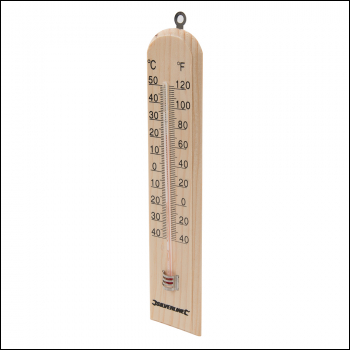 Silverline Wooden Thermometer - -40° to +50°C - Code 490745