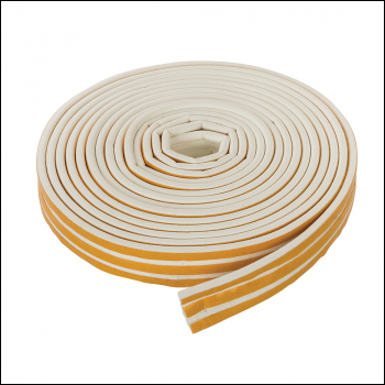 Fixman Self-Adhesive P-Profile Weather Strip - 3 - 5mm / 15m White - Code 531740
