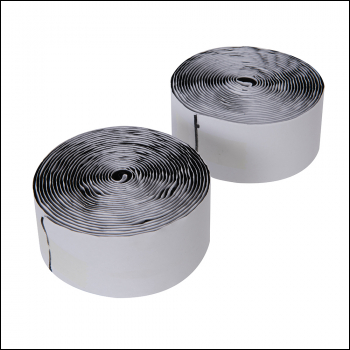 Fixman Hook & Loop Tape Black Self-Adhesive 2pce - 50mm x 5m - Code 534608
