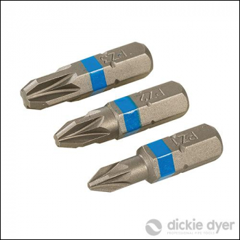 Dickie Dyer S2 Screwdriver Bit Set 3pce - PZ1, PZ2 & PZ3 - Code 534644