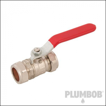 Plumbob Lever Ball Valve - 15mm Red - Code 534802