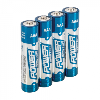 Powermaster AAA Super Alkaline Battery LR03 4pk - 4pk - Code 537212