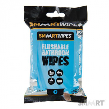 SMAART Bathroom & Toilet Antibacterial Wipes 30pk - 30pk - Box of 24 - Code 540663