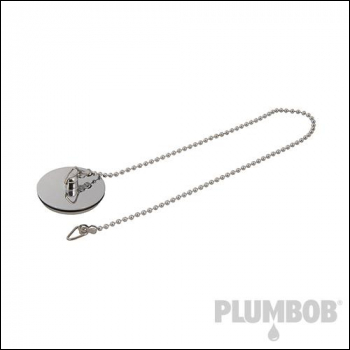 Plumbob Chrome-Plated Basin Plug & Chain - 1-1/2 inch  - Code 541288