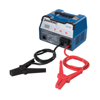 Silverline Automatic Battery Starter Charger 12A 6/12V - 8-180Ah Capacity - Code 549095