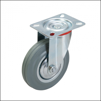 Fixman Swivel Rubber Castor - 125mm 100kg - Code 563351
