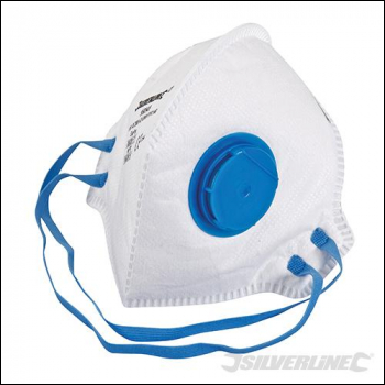 Silverline Fold Flat Valved Face Mask FFP2 NR - FFP2 NR Single - Box of 5 - Code 568946