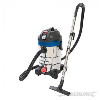 Silverline 1250W Wet & Dry Vacuum Cleaner 30Ltr - 1250W EU - Code 575803
