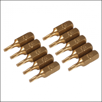 Silverline T9 Gold Screwdriver Bits 10pk - T9 - Code 583250