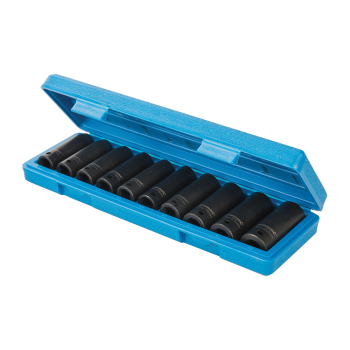 Silverline Deep Impact Socket Set 1/2 inch  Drive 6pt Metric 10pce - 10 - 22mm - Code 586290