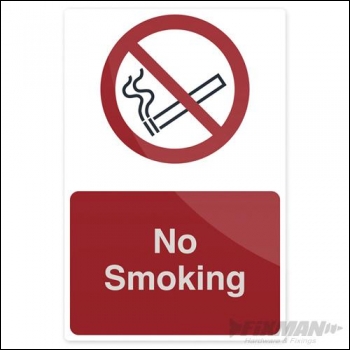 Fixman No Smoking ? Against The Law Sign - 100 x 150mm Self-Adhesive - Box of 5 - Code 589450