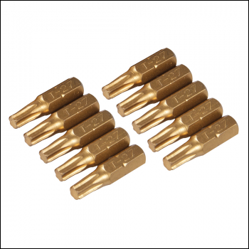 Silverline T27 Gold Screwdriver Bits 10pk - T27 - Code 589677