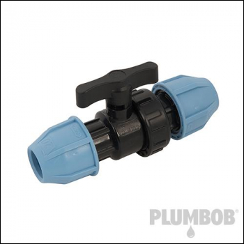 Plumbob MDPE Stopcock - 20 x 20mm - Code 591386