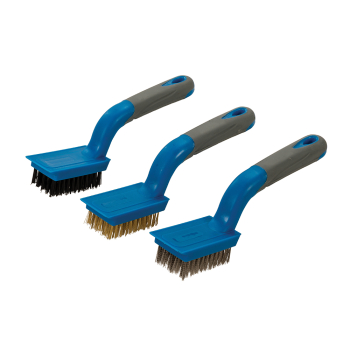 Silverline Medium Wire Brush Set 3pce - 5 Row - Code 596171