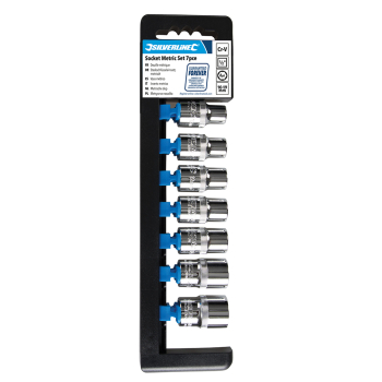 Silverline Socket Set 1/2 inch  Drive 6pt Metric 7pce - 10 - 19mm - Code 598447