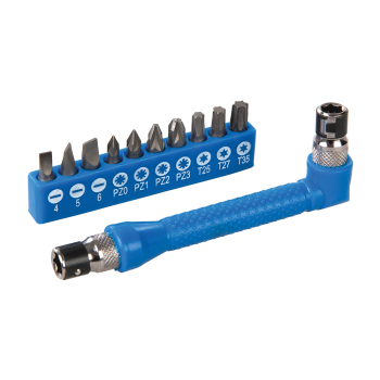 Silverline Angle Screwdriver Bit Holder Set 12pce - 12pce - Code 599368