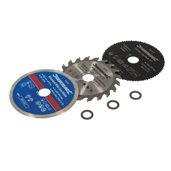 Silverline Mini Saw Blade Set 3pce - 85mm Dia - 15mm Bore - Code 604320