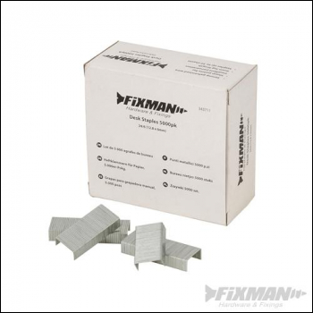 Fixman Desk Staples 5000pk - 12.8 x 6mm (26/6) - Code 610504