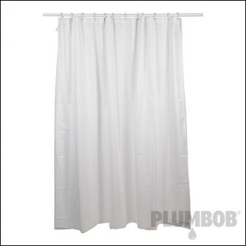 Plumbob White Polyester Shower Curtain - 1800 x 1800mm - Code 611019