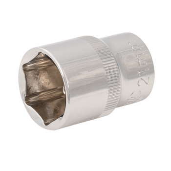 Silverline Socket 1/2 inch  Drive 6pt Metric - 21mm - Code 612122