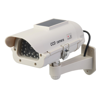 Silverline Solar-Powered Dummy CCTV Camera with LED - Solar-Powered - Code 614458