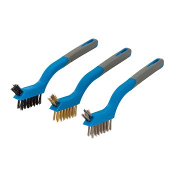 Silverline Mini Wire Brush Set 3pce - 175mm - Code 617623