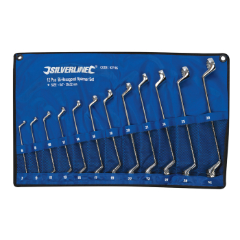 Silverline Deep Offset Ring Spanners Set 12pce - 6 - 32mm - Code 627185