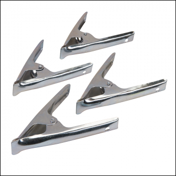 Silverline Stall Clips 4pk - 70mm Jaw - Code 630014