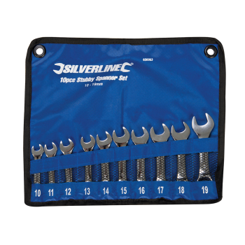 Silverline Stubby Spanner Set 10pce - 10 - 19mm - Code 630063