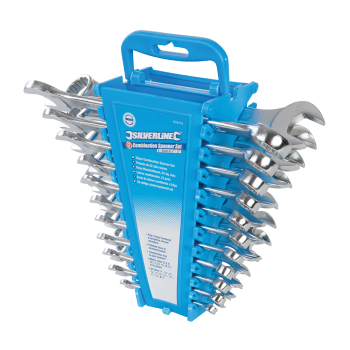 Silverline Combination Spanner Set 22pce - 6 - 22mm & 1/4 - 7/8 inch  - Code 633470