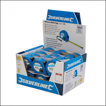 Silverline Measure Mate Tape Display Box - 30pce 3m / 10ft x 16mm - Code 633625