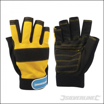 Silverline Fingerless Mechanics Gloves - Medium - Code 633906