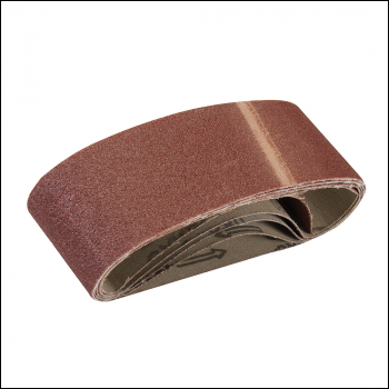 Silverline Sanding Belts 60 x 400mm 5pk - 80 Grit - Code 635329