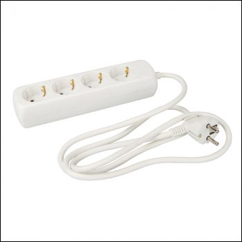 Powermaster European Type F Schuko Extension Lead 230V - 4-Gang 1.5m - Code 641564